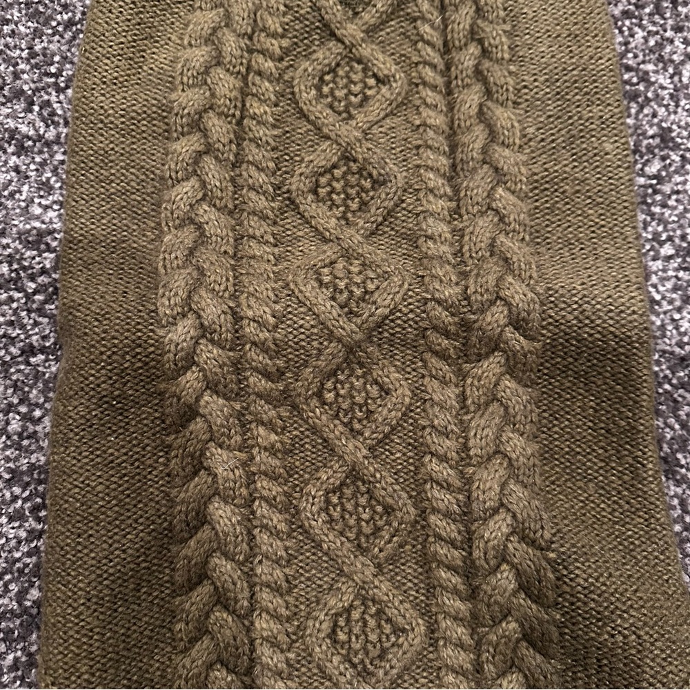 Milk & Pepper Duncan Cable Sweater Olive Cable Knit Sweater - Paris - Picture 5 of 14